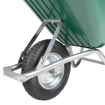  Wheelbarrow Green 90 L 150 kg Galvanised Steel and Plastic