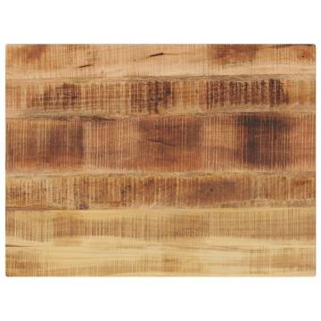  Table Top 70x60x3.8 cm Rectangular Solid Wood Rough Mango