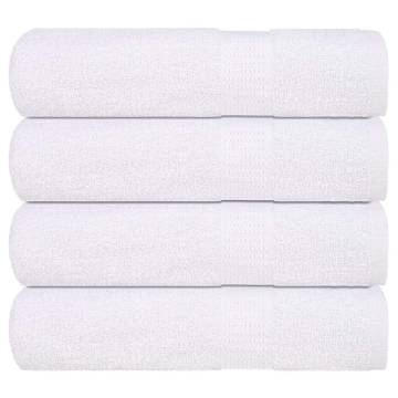  Shower Towels 4 pcs White 70x140 cm 360 gsm 100% Cotton