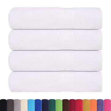  Shower Towels 4 pcs White 70x140 cm 360 gsm 100% Cotton