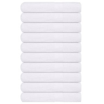  Sauna Towels 10 pcs White 80x200 cm 360 gsm 100% Cotton