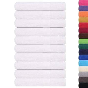  Sauna Towels 10 pcs White 80x200 cm 360 gsm 100% Cotton