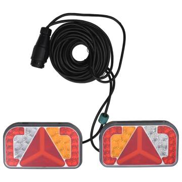  Trailer Lights 2 pcs Red 24x5x14.5 cm 12V LED Bulb