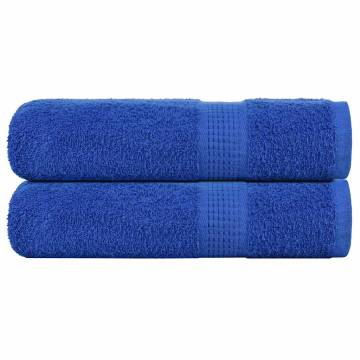  Shower Towels 2 pcs Blue 70x140 cm 360 gsm 100% Cotton