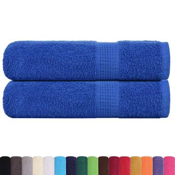  Shower Towels 2 pcs Blue 70x140 cm 360 gsm 100% Cotton