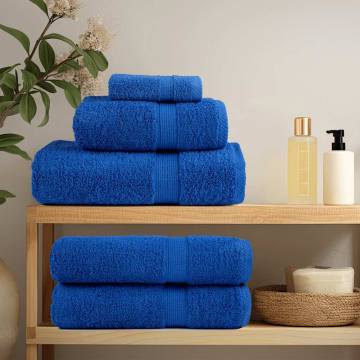  Bath Towels 10 pcs Blue 100x150 cm 360 gsm 100% Cotton