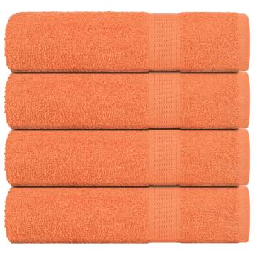  Shower Towels 4 pcs Orange 70x140 cm 360 gsm 100% Cotton