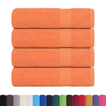  Shower Towels 4 pcs Orange 70x140 cm 360 gsm 100% Cotton