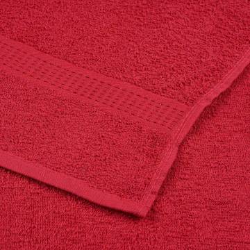  Hand Towels 4 pcs Red 50x100 cm 360 gsm 100% Cotton