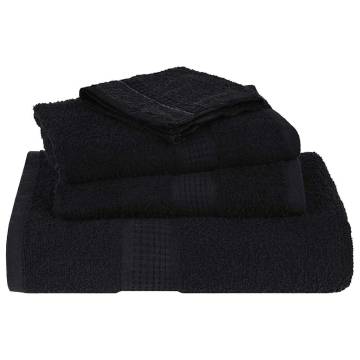  Hand Towels 2 pcs Black 50x100 cm 360 gsm 100% Cotton