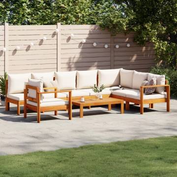  6 Piece Garden Sofa Set with Cushions Solid Wood Acacia