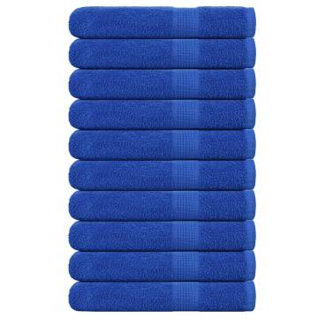  Sauna Towels 10 pcs Blue 80x200 cm 360 gsm 100% Cotton