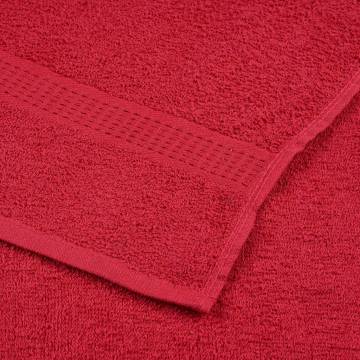  Bath Towels 10 pcs Red 100x150 cm 360 gsm 100% Cotton