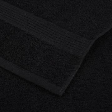  Towels 2 pcs Black 100x200 cm 360 gsm 100% Cotton