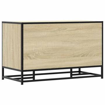  Shoe Bench Sonoma Oak 84x40x53.5 cm Engineered Wood and Metal