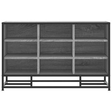  Shoe Bench Grey Sonoma 84x40x53.5 cm Engineered Wood and Metal