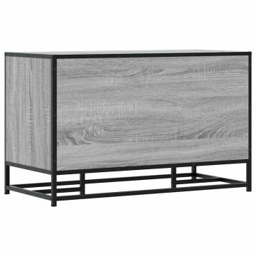  Shoe Bench Grey Sonoma 84x40x53.5 cm Engineered Wood and Metal