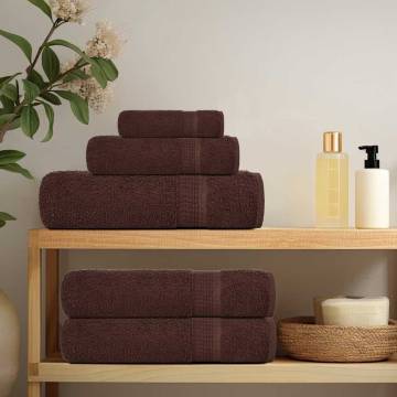  Sauna Towels 10 pcs Brown 80x200 cm 360 gsm 100% Cotton