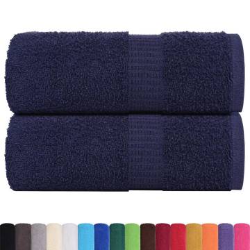  Soap Towels 2 pcs Navy Blue 30x30 cm 360 gsm 100% Cotton