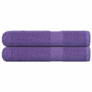  Sauna Towels 2 pcs Purple 80x200 cm 360 gsm 100% Cotton