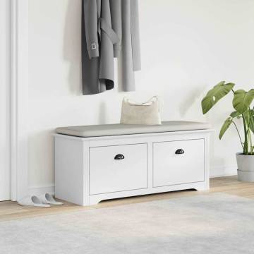  Hallway Bench BODO White 114x40x45 cm