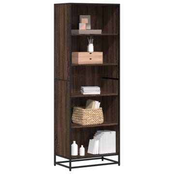  Bookcase Brown Oak 60x35x170.5 cm Engineered Wood