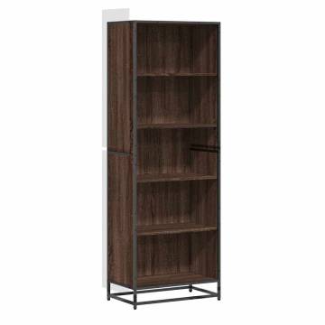  Bookcase Brown Oak 60x35x170.5 cm Engineered Wood