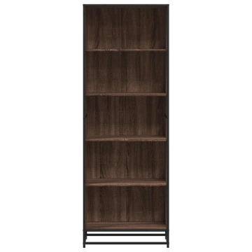  Bookcase Brown Oak 60x35x170.5 cm Engineered Wood