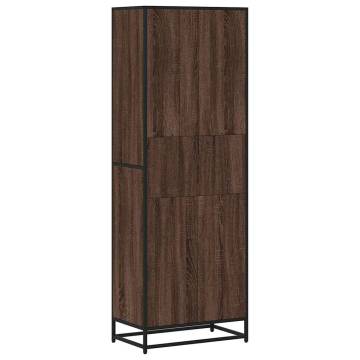  Bookcase Brown Oak 60x35x170.5 cm Engineered Wood