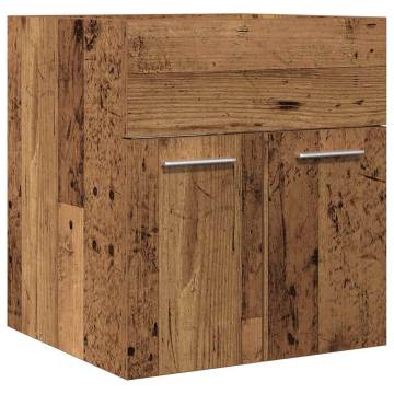  Bathroom Sink Cabinet Old Wood 41x38.5x46 cm Engineered Wood