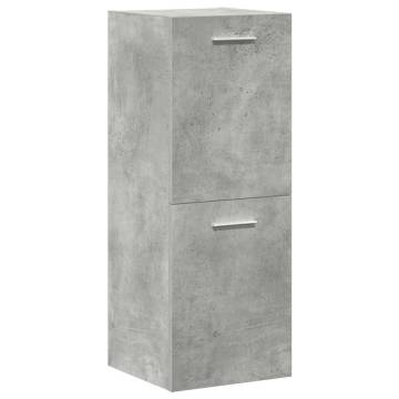  3 Piece Bathroom Furniture Set Concrete Grey Engineered Wood