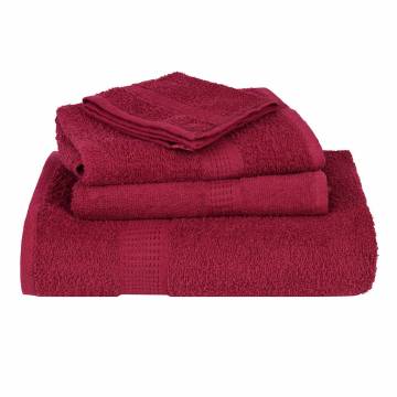  Bath Towels 10 pcs Bordeaux 100x150 cm 360 gsm 100% Cotton