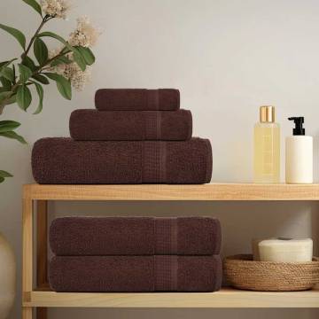  Shower Towels 2 pcs Brown 70x140 cm 360 gsm 100% Cotton