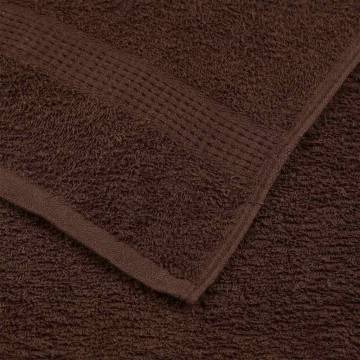  Shower Towels 2 pcs Brown 70x140 cm 360 gsm 100% Cotton