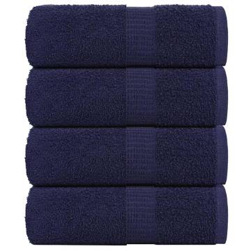  Guest Towels 4 pcs Navy Blue 30x50 cm 360 gsm 100% Cotton