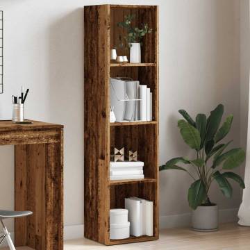  Book Cabinet Old Wood 36x30x114 cm Engineered Wood