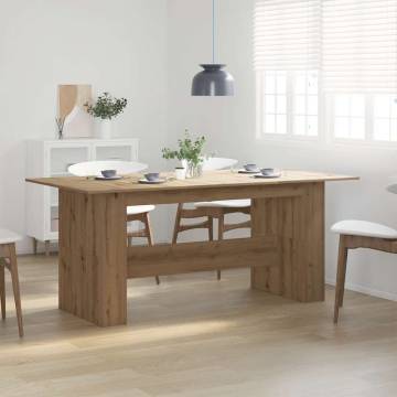  Dining Table Artisan Oak 180x90x76 cm Engineered Wood