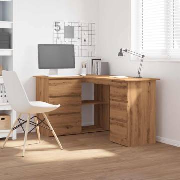  Corner Desk Artisan Oak 145x100x76 cm Engineered Wood