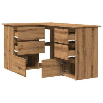  Corner Desk Artisan Oak 145x100x76 cm Engineered Wood