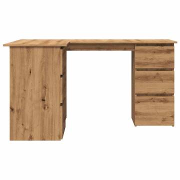  Corner Desk Artisan Oak 145x100x76 cm Engineered Wood