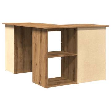  Corner Desk Artisan Oak 145x100x76 cm Engineered Wood