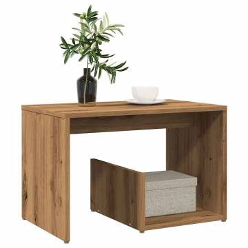  Side Table Artisan Oak 59x36x38 cm Engineered Wood