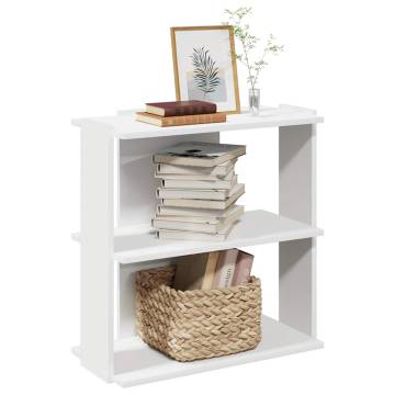  Bookcase 3-Tier White 60x30x60 cm Engineered Wood