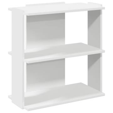  Bookcase 3-Tier White 60x30x60 cm Engineered Wood