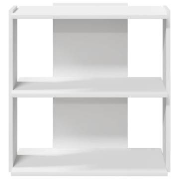  Bookcase 3-Tier White 60x30x60 cm Engineered Wood