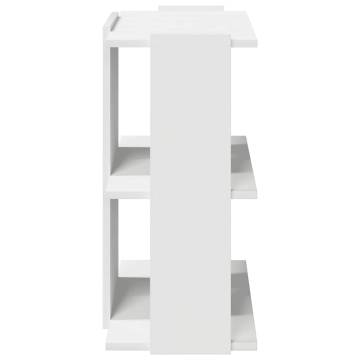  Bookcase 3-Tier White 60x30x60 cm Engineered Wood