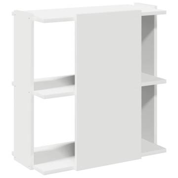  Bookcase 3-Tier White 60x30x60 cm Engineered Wood