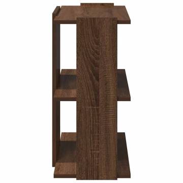  Bookcase 3-Tier Brown Oak 60x30x60 cm Engineered Wood