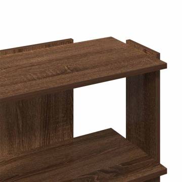  Bookcase 3-Tier Brown Oak 60x30x60 cm Engineered Wood