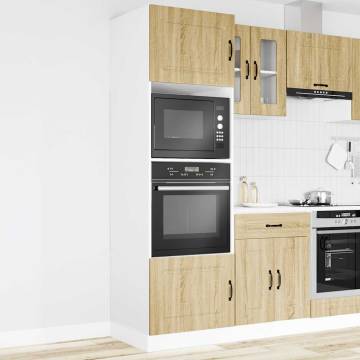  Oven Cabinets 2 pcs Lucca Sonoma Oak Engineered Wood